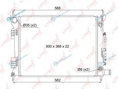 RB-1049 Радиатор охлаждения паяный AT