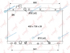 RB-1045 Радиатор охлаждения паяный AT