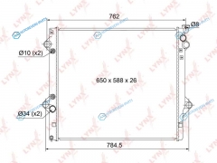 RB-1129 Радиатор охлаждения паяный AT