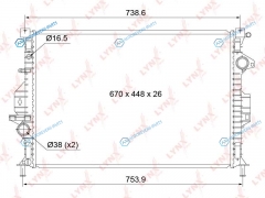 RB-1036 Радиатор охлаждения паяный AT