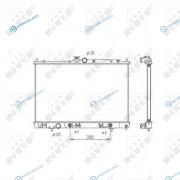 53594 Радиатор охлаждения двигателя NRF