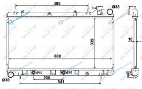 58372 Радиатор охлаждения двигателя NRF