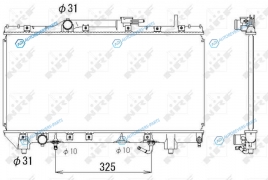 53336 Радиатор охлаждения двигателя NRF