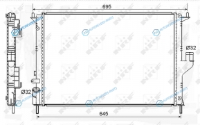 53118 Радиатор охлаждения двигателя NRF