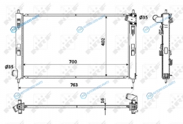 53906 Радиатор охлаждения двигателя NRF