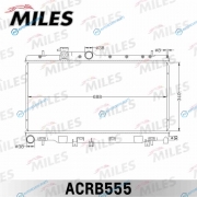 ACRB555 Радиатор (паяный) SUBARU IMPREZA 2.02.5 00- (NISSENS 67708) ACRB555