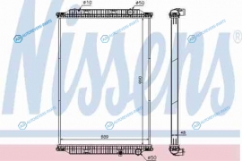 NS637850_радиатор системы охлаждения !без рамки пластик|алюминий 990x689x48| RVI Kerax
