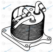 LOc 1141 Радиатор масл. для ам Mitsubishi Outlander XL (07-)Lancer X (07-) 1.8i2.0i2.4i