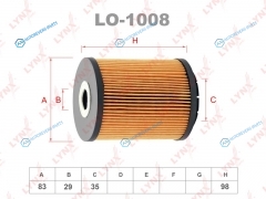 LO-1008 Фильтр масляный (вставка)