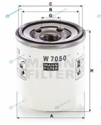 W 7050 Фильтр масляный