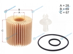 HSOF0010 Фильтр масляный (картридж) TOYOTA CAMRY. RX350 2GR-FE 06-