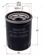EGO-1216 Фильтр масляный HONDA B16A. D13B. D15B. D17A. K20A