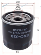 EXO-020 Фильтр масляный TOYOTA CAMI HCEJK3VEK3VTDUET EJDEEJVEK3VESPARKYDAIHATSU TERIOS K3VE