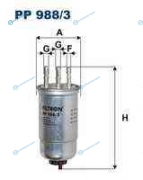 PP9883 Фильтр топливный RENAULT