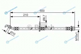 1 987 481 379 Шланг тормозной | зад лев