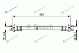 1 987 481 181 Шланг тормозной внутренний | зад правлев