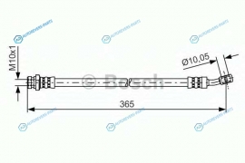1 987 481 456 Шланг тормозной | зад прав