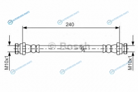 1 987 481 553 Шланг тормозной | зад правлев