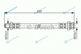 1 987 476 345 Шланг тормозной | перед правлев