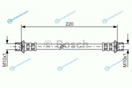 1 987 481 132 Шланг тормозной | зад правлев