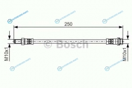 1 987 481 489 Шланг тормозной наружный | зад правлев