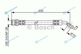 1 987 476 207 Шланг тормозной | зад правлев