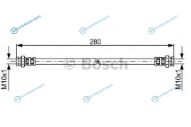1 987 476 985 Шланг тормозной | зад правлев