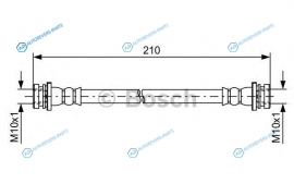 1 987 481 628 Шланг тормозной | зад правлев