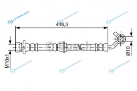 1 987 481 576 Шланг тормозной | зад правлев