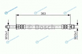 1 987 476 295 Шланг тормозной | перед правлев