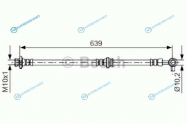 1 987 481 696 Тормозной шланг | перед лев