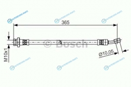 1 987 481 499 Тормозной шланг | зад лев