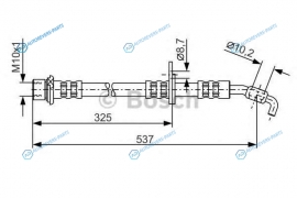 1 987 476 782 Шланг тормозной | перед лев