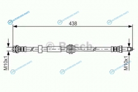 1 987 476 181 Шланг тормозной | перед правлев
