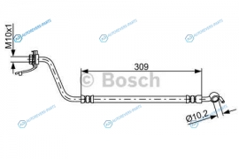 1 987 481 878 Шланг тормозной | зад лев