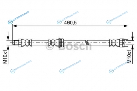 1 987 481 598 Шланг тормозной | зад правлев