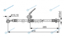 1 987 481 329 Тормозной шланг | перед лев