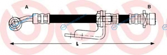 T 28 016 Шланг тормозной | перед