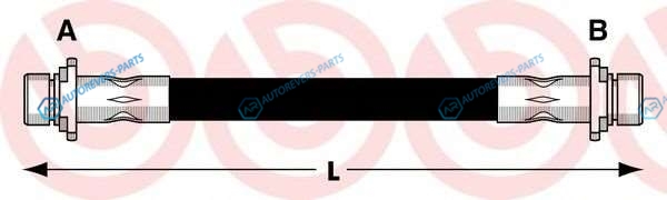 T 83 008 Шланг тормозной | зад