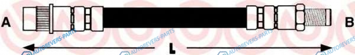 T 61 041 Шланг тормозной |передзад|