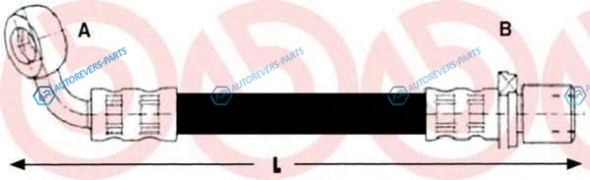 T 83 094 Шланг тормозной | зад