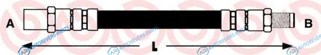 T 50 011 Шланг тормозной | перед