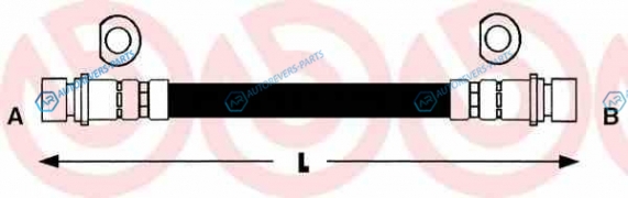 T 28 037 Шланг тормозной | зад