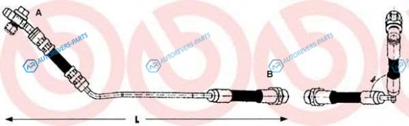 T 06 014 Шланг тормозной | зад