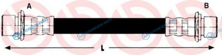 T 83 102 Шланг тормозной | перед