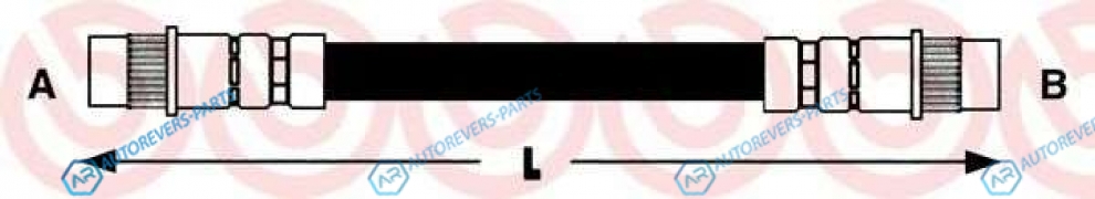 T 68 060 Шланг тормозной | зад