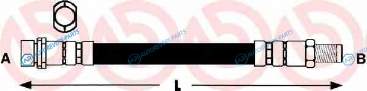 T 24 035 Шланг тормозной | перед