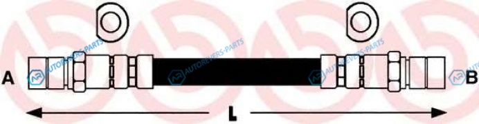 T 59 002 Шланг тормозной | зад