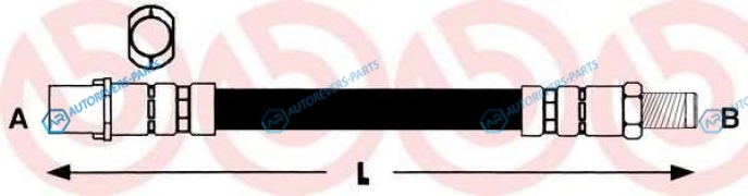T 50 010 Шланг тормозной | перед