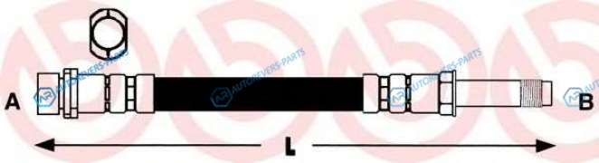 T 06 020 Шланг тормозной | зад